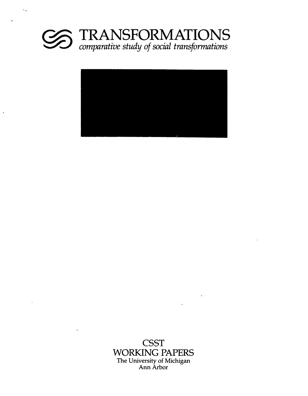 TRANSFORMATIONS Comparative Study of Social Transfomtions