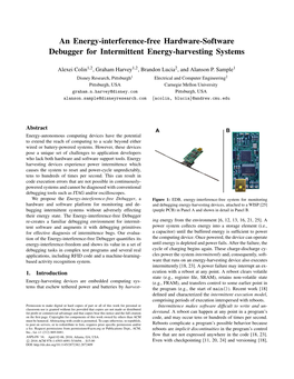 An Energy-Interference-Free Hardware-Software Debugger for Intermittent Energy-Harvesting Systems