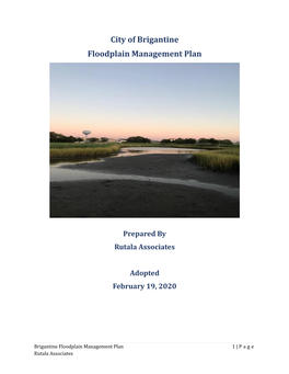 City of Brigantine Floodplain Management Plan