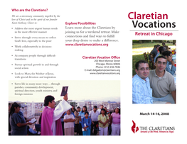 Claretian Vocations