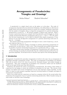 Arrangements of Pseudocircles: Triangles and Drawings Arxiv