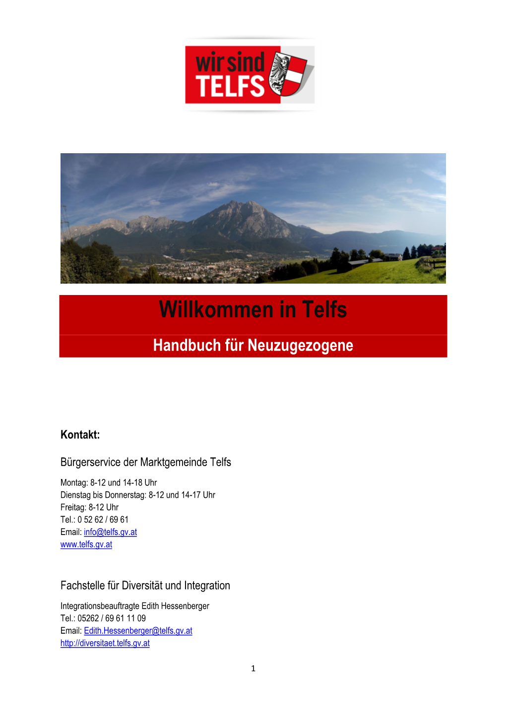 In Telfs Handbuch Für Neuzugezogene