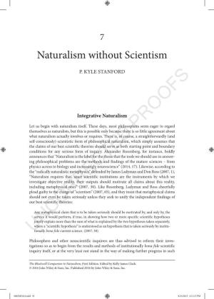 Naturalism Without Scientism