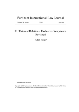 Fordham International Law Journal