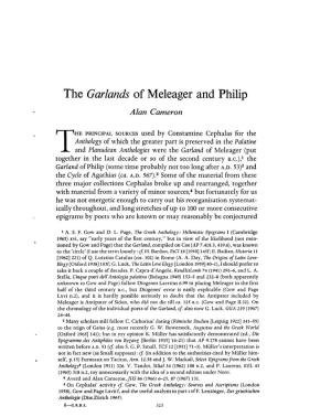 The Garlands of Meleager and Philip Alan Cameron