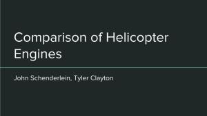 Comparison of Helicopter Engines