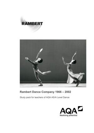 Rambert Dance Company 1966 – 2002