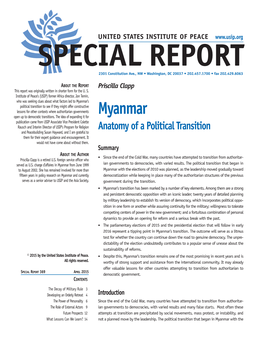 Myanmar: Anatomy of a Political Transition