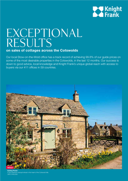 Exceptional Results on Sales of Cottages Across the Cotswolds
