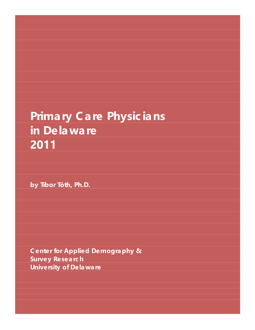 Primary Care Physicians in Delaware 2011