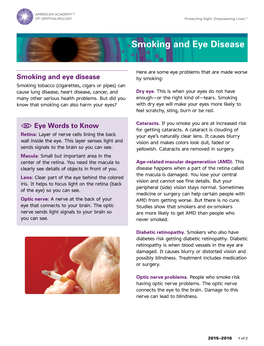 Smoking and Eye Disease