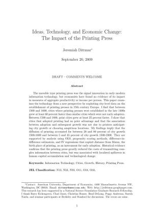 The Impact of the Printing Press