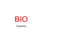 Cryonics Highlights: IP Concentrated in Few Organisations