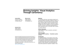 Divining Insights: Visual Analytics Through Cartomancy