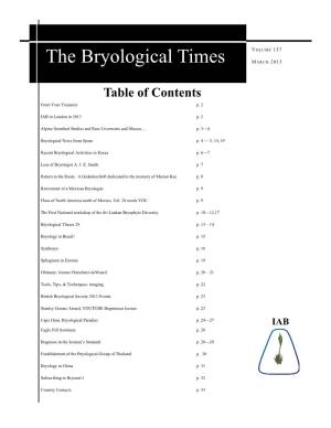The Bryological Times M ARCH 2013