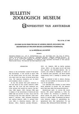 Bulletin Zoologisch Museum