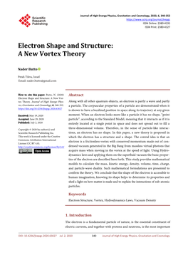 Electron Shape and Structure: a New Vortex Theory