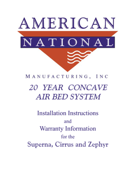 20 Year Concave Air Bed System