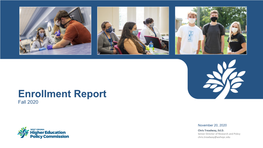 Enrollment Report Fall 2020