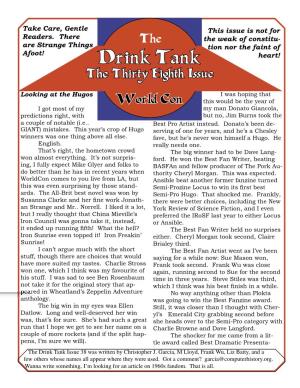 Drink Tank Heart! the Thirty Eighth Issue