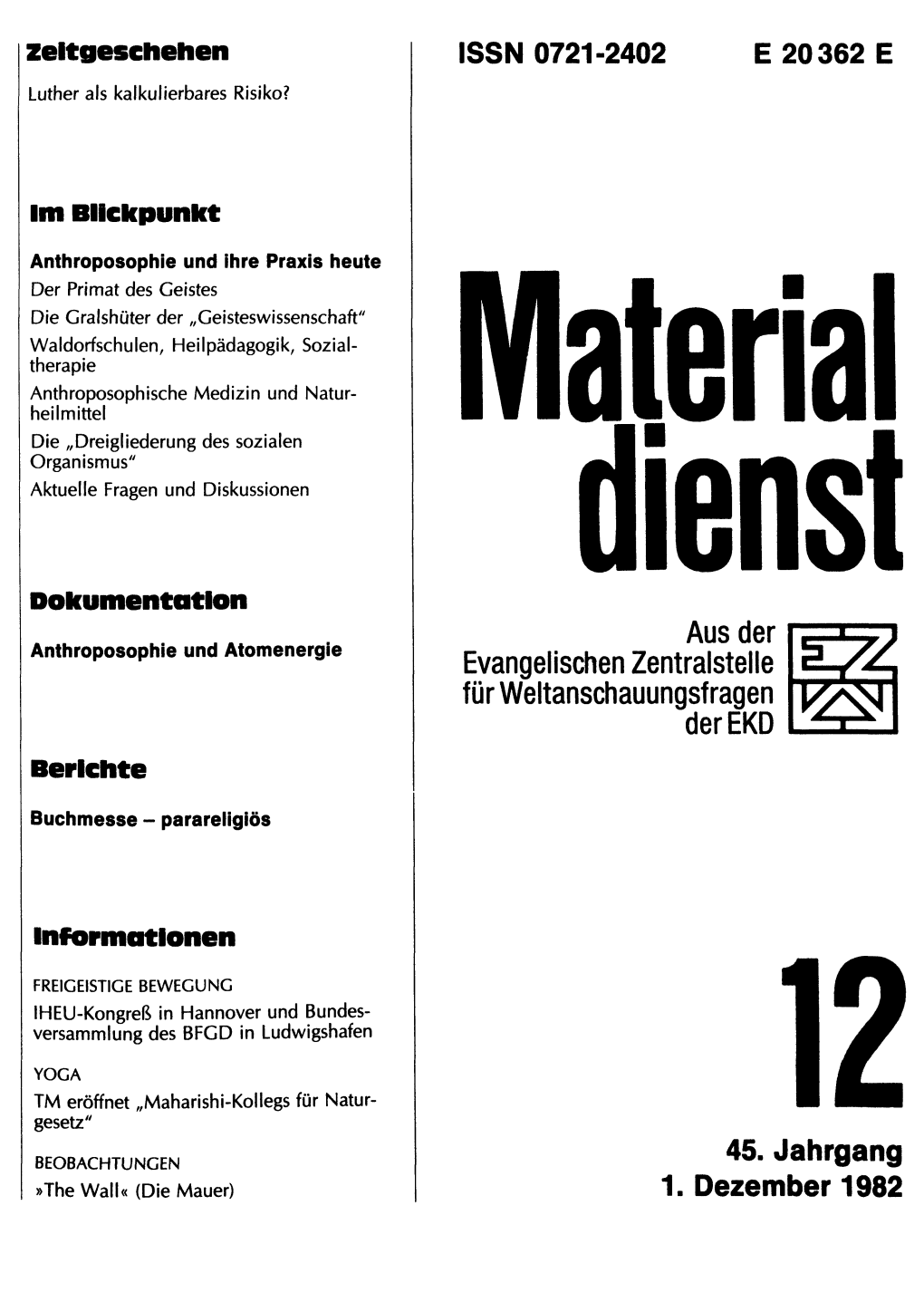 Materialdienst 12/1982