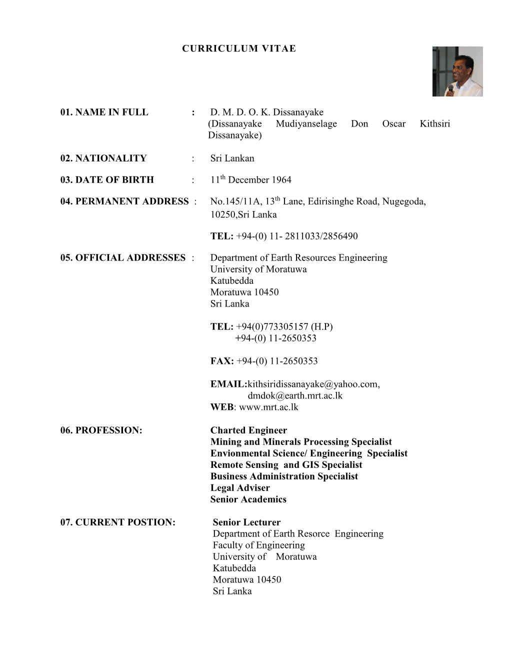 Curriculum Vitae