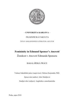Femininity in Edmund Spenser's Amoretti