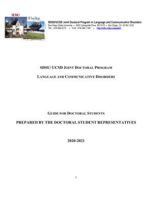 Graduate Student Representatives Handbook, 2020-2021