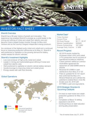 Investor Fact Sheet