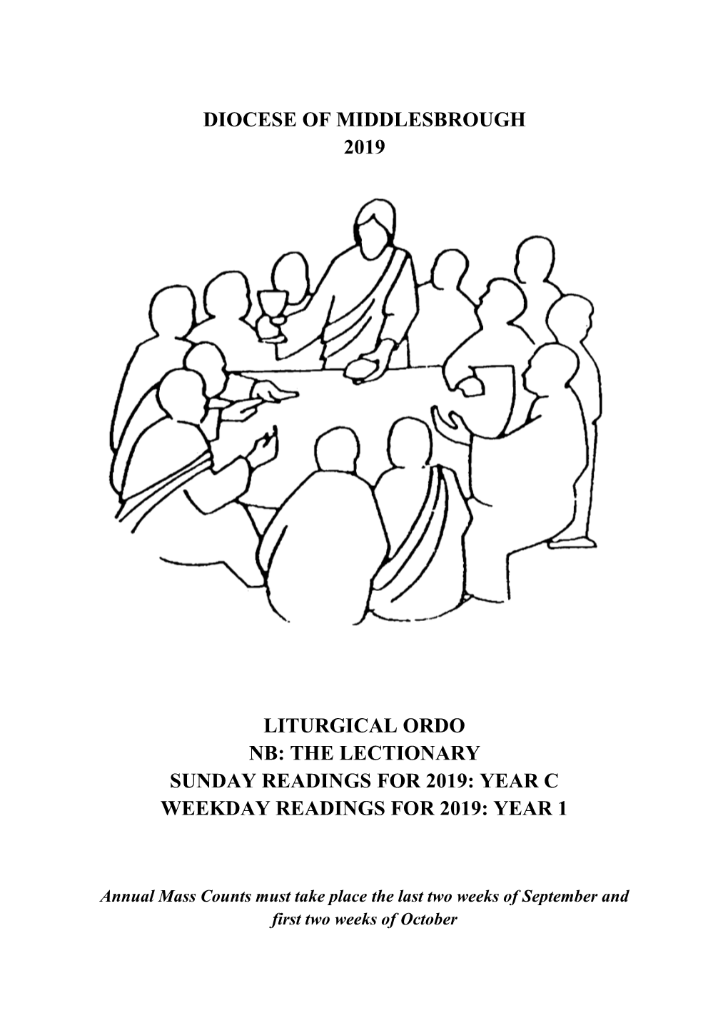 Diocese of Middlesbrough 2019 Liturgical Ordo Nb