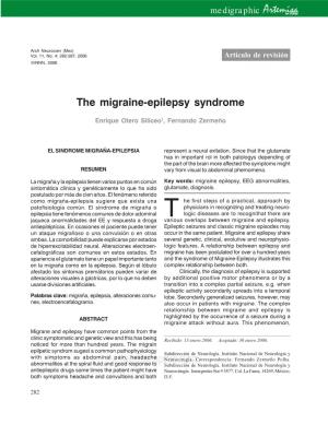 The Migraine-Epilepsy Syndrome