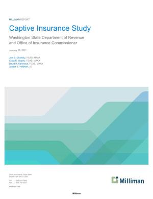Captive Insurance Study Washington State Department of Revenue and Office of Insurance Commissioner