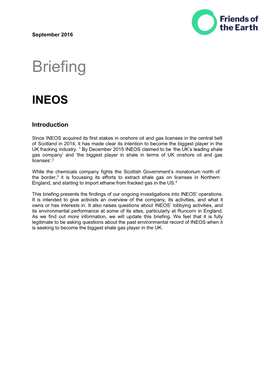 Briefing, 'INEOS