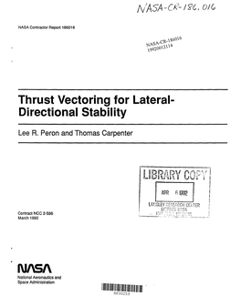 Thrust Vectoring for Lateral