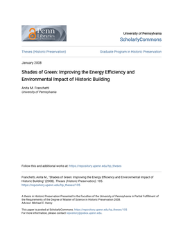 Improving the Energy Efficiency and Environmental Impact of Historic Building