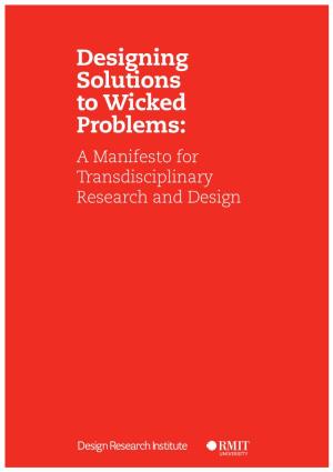 Designing Solutions to Wicked Problems