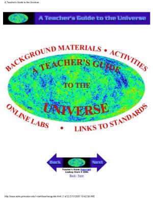 A Teacher's Guide to the Universe