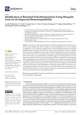 Modification of Branched Polyethyleneimine Using Mesquite