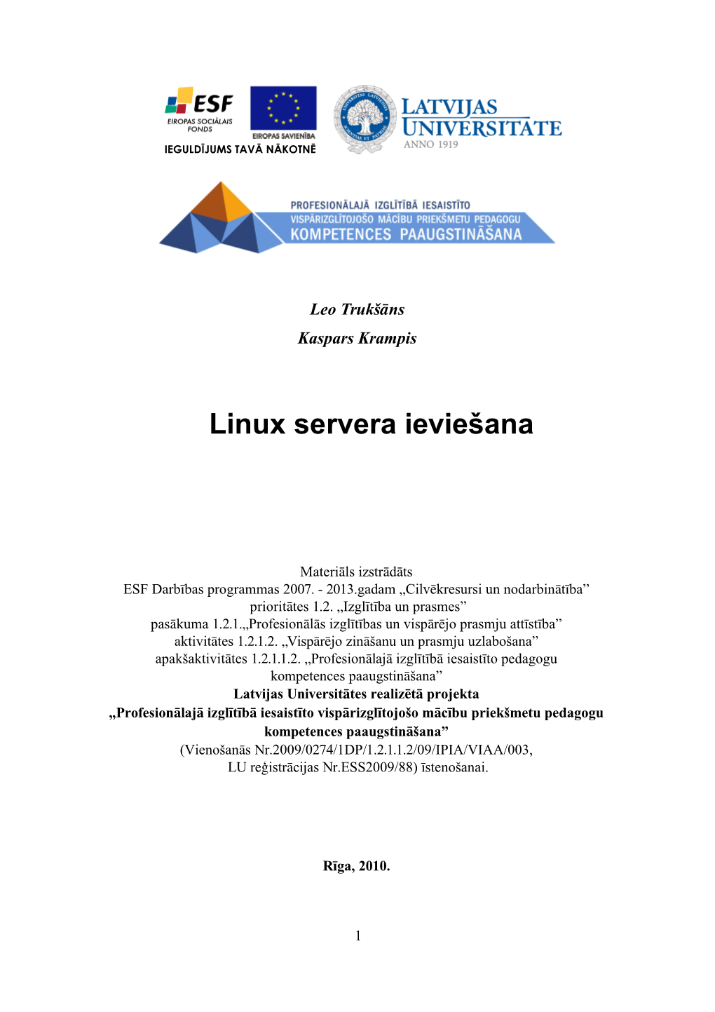 Linux Servera Ieviešana