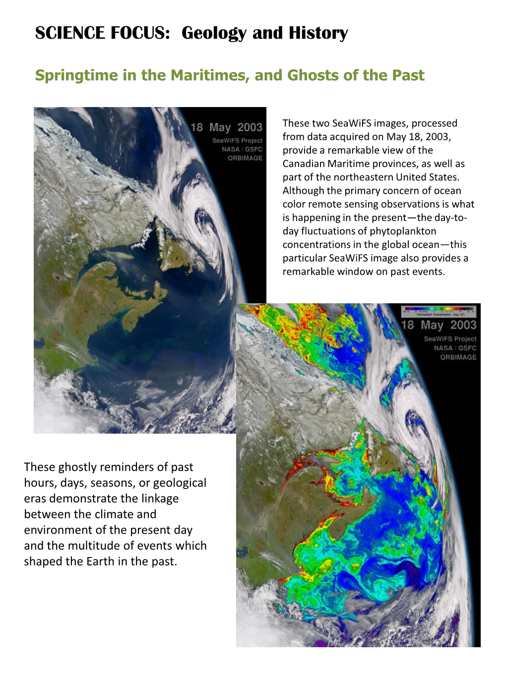 SCIENCE FOCUS: Geology and History