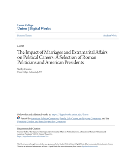 The Impact of Marriages and Extramarital Affairs on Political Careers: a Selection of Roman Politicians and American Presidents