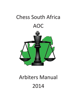 Chess South Africa AOC Arbiters Manual 2014
