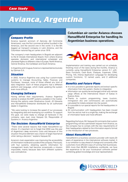 Avianca, Argentina