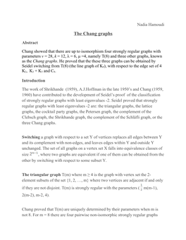 The Chang Graphs