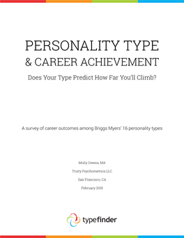 Personality Type and Career Achievement Study