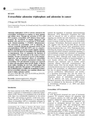Extracellular Adenosine Triphosphate and Adenosine in Cancer