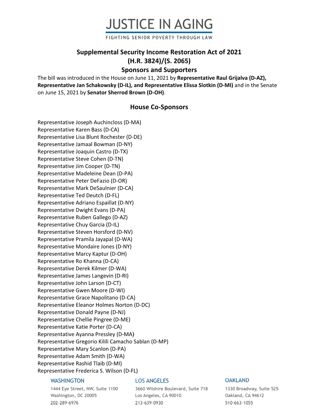 Supplemental Security Income Restoration Act of 2021 (HR 3824)