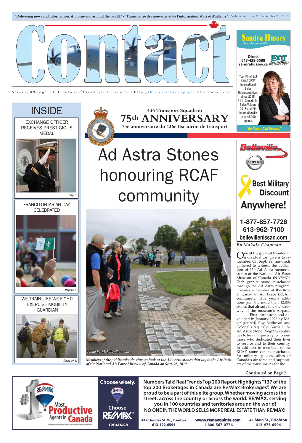 Ad Astra Stones Honouring RCAF Community