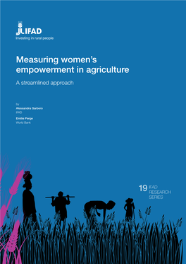 Measuring Women's Empowerment in Agriculture