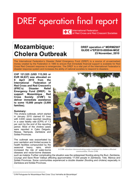 Mozambique: Cholera Outbreak